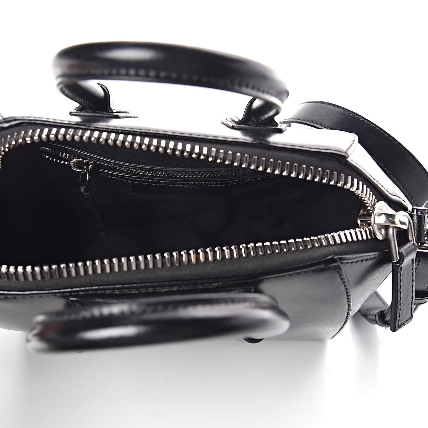 Shiny Lord Calfskin Mini Antigona Black