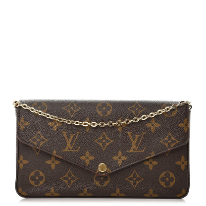 Louis Vuitton Monogram Pochette Felicie Chain Wallet Fuchsia 1 of 8