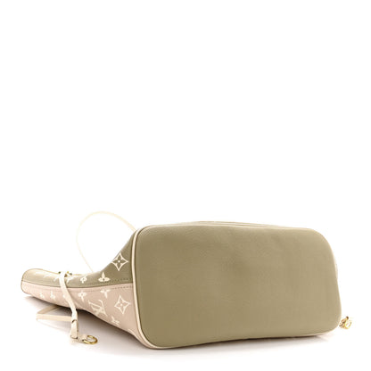 Louis Vuitton Empreinte Monogram Spring In The City Neverfull MM Kaki Beige Cream 4 of 9