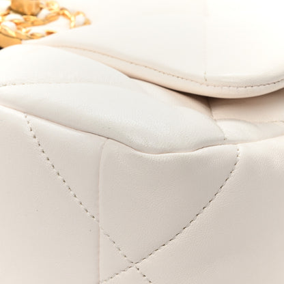 Chanel Lambskin Quilted Medium Chanel 19 Flap White 11 of 14