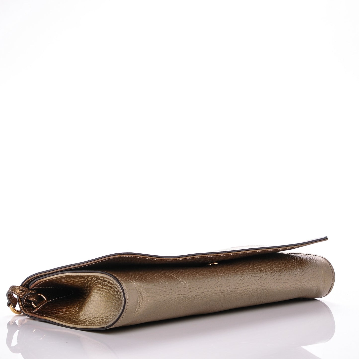Metallic Pebbled Calfskin Medium Soho Clutch Gold Ombre