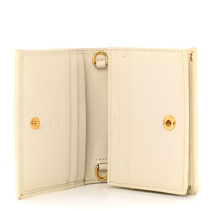 Gucci Calfskin Web Rajah Chain Card Case Wallet White 7 of 8