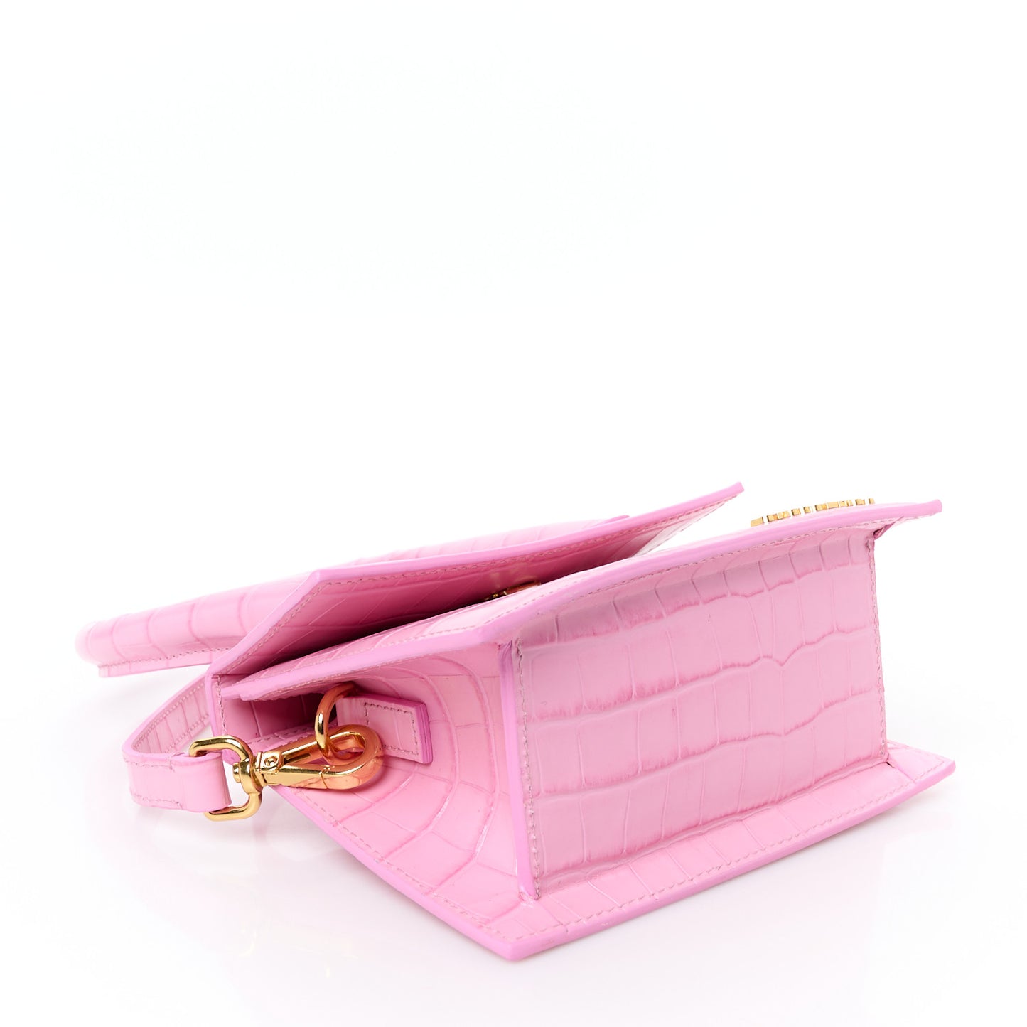 Calfskin Crocodile Embossed Le Chiquito Moyen Pink