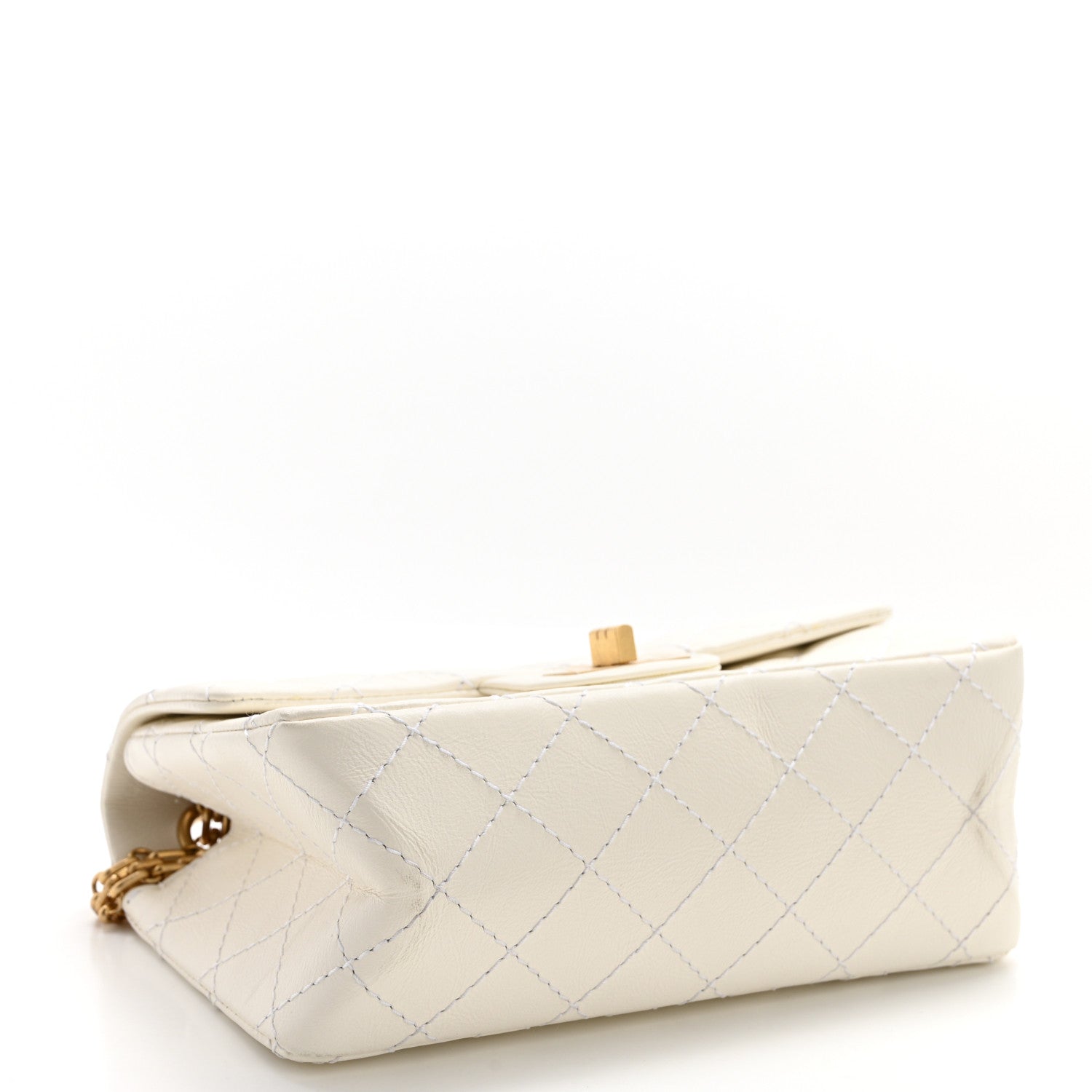 Chanel Aged Calfskin Quilted 2.55 Reissue Mini Flap White 4 of 13