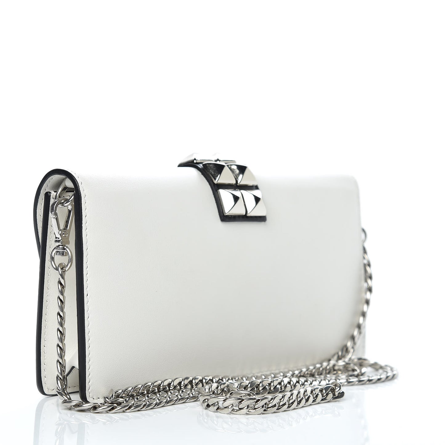 City Calfskin Studded Mini Elektra Crossbody Bag White