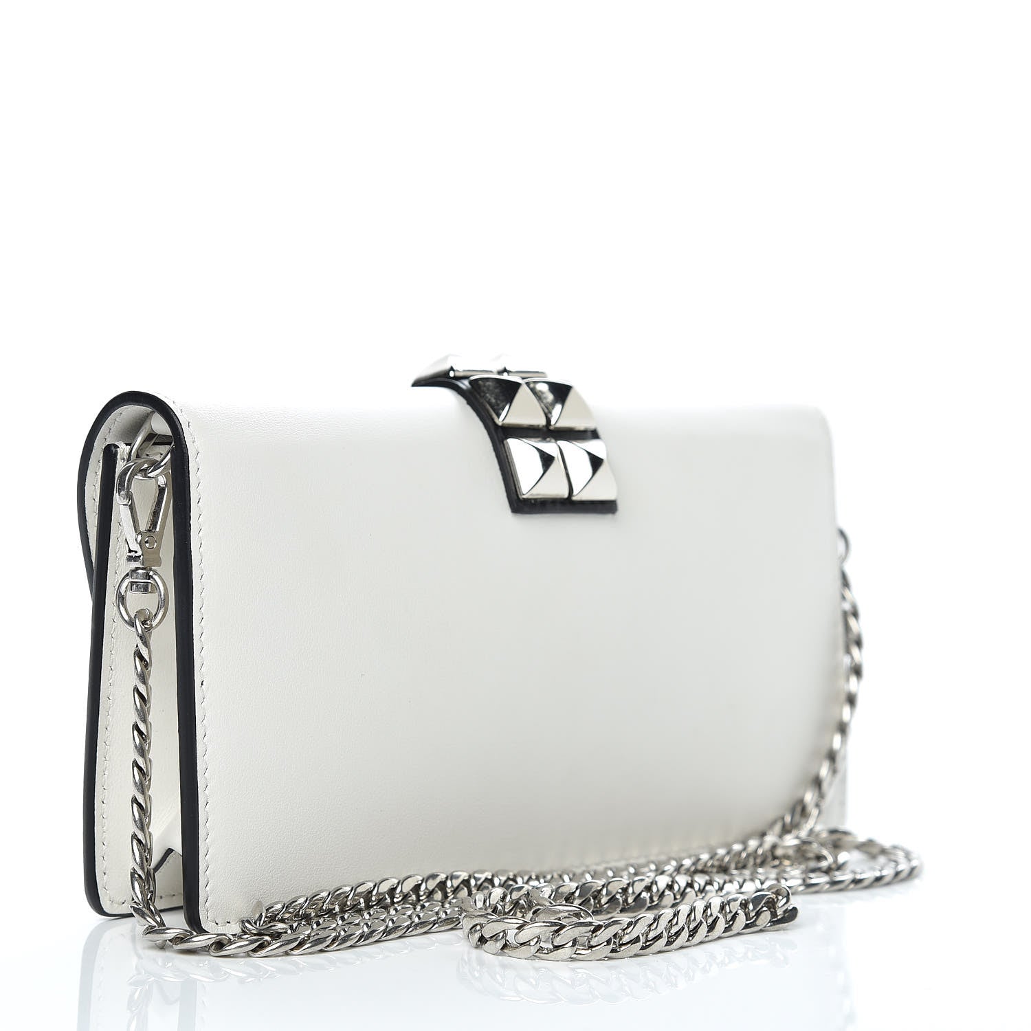 Prada City Calfskin Studded Mini Elektra Crossbody Bag White 3 of 9