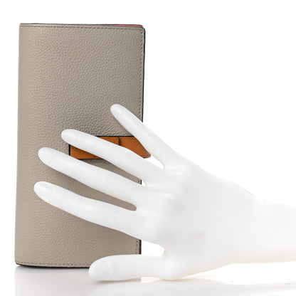 Loewe Grained Calfskin Large Vertical Wallet Light Oat 2 of 9