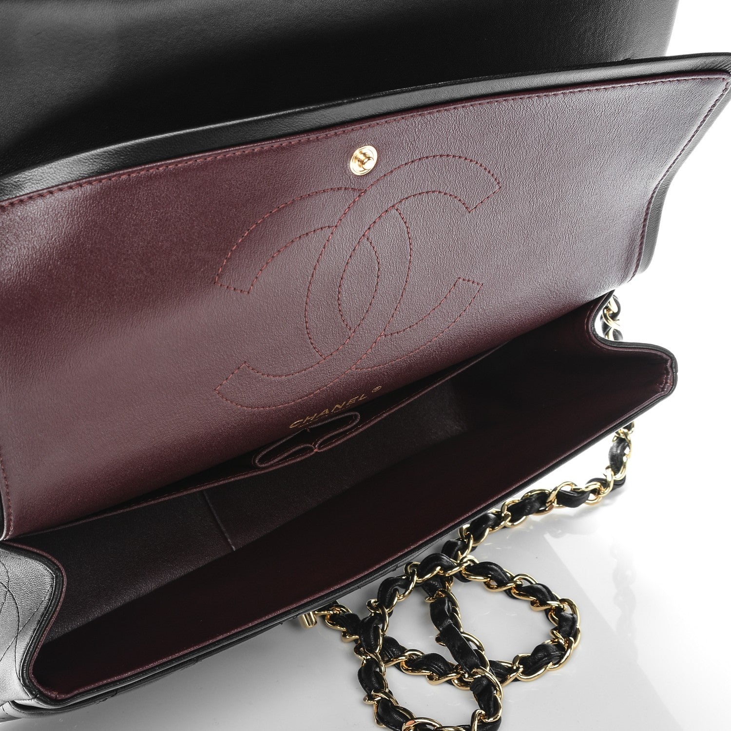 Chanel Lambskin Quilted Jumbo Double Flap Black 5 of 8