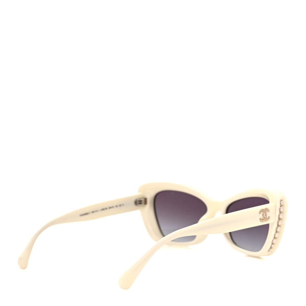 Chanel Acetate Pearl Cat Eye CC Sunglasses 5481-H-A White 4 of 7