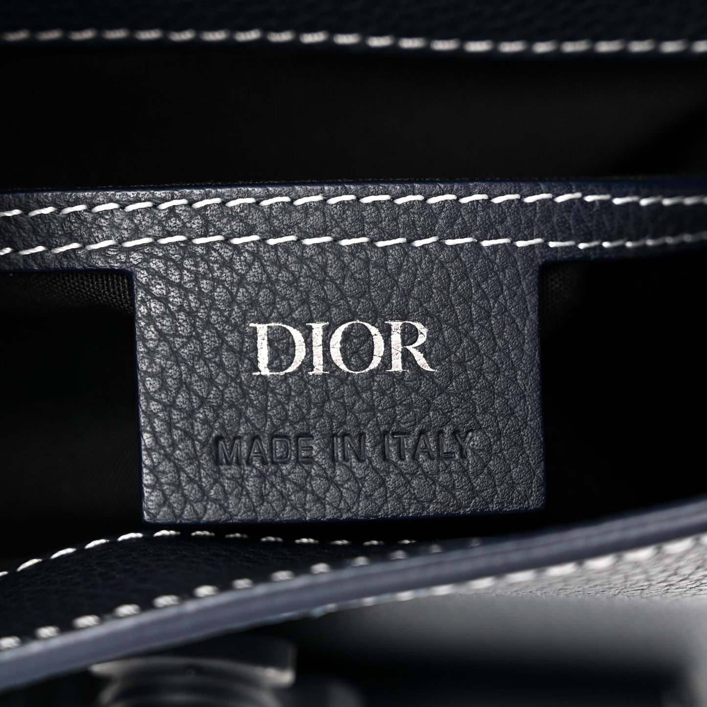 Grained Calfskin Mini Gallop Sling Bag Navy Blue