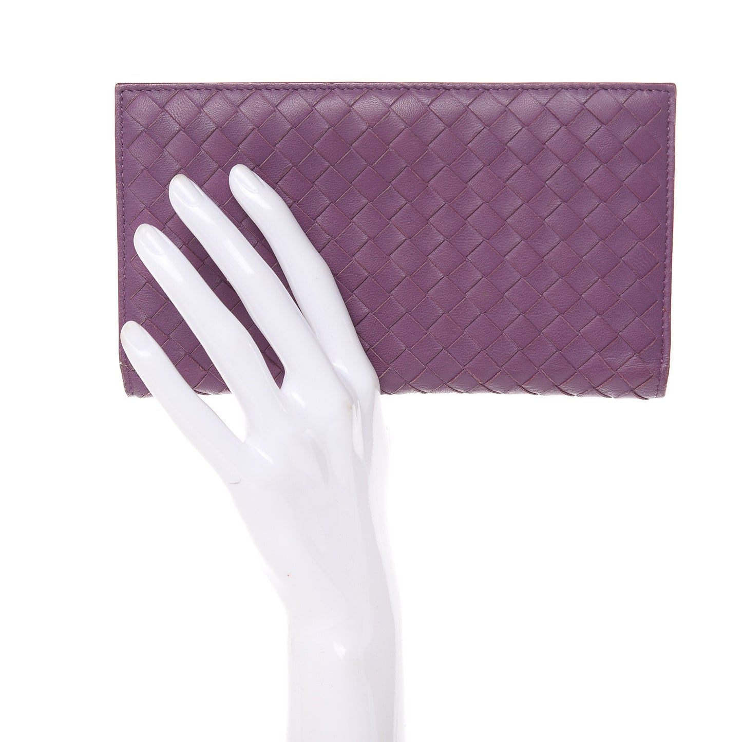 Nappa Intrecciato Flap Wallet Purple