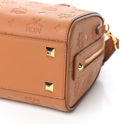 MCM Calfskin Ottomar Monogram Essential Boston Bag Cognac 7 of 8