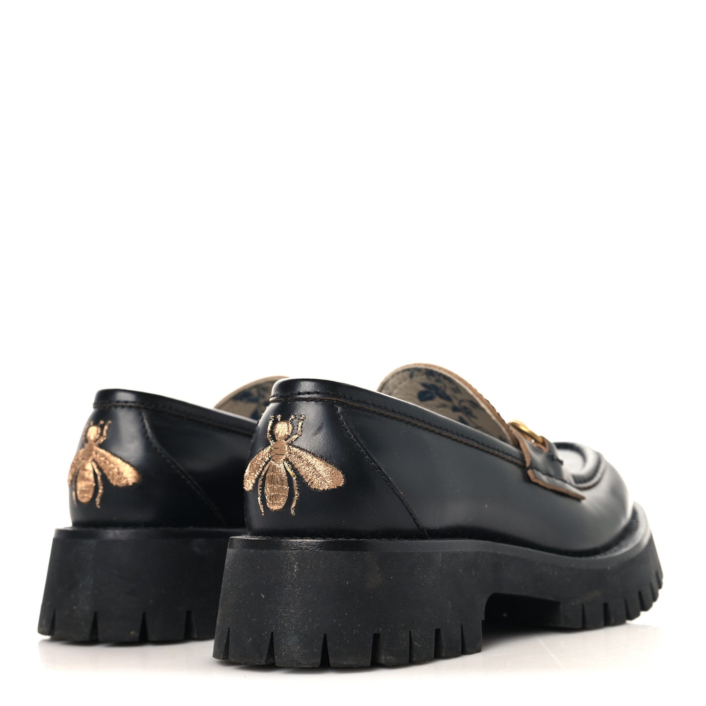 Cordovan Lux Womens Harald Horsebit 25mm Platform Loafers 35 Black