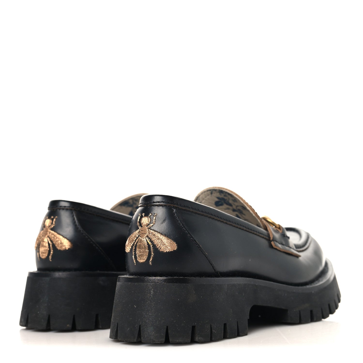 Gucci Cordovan Lux Womens Harald Horsebit 25mm Platform Loafers 35 Black 5 of 9