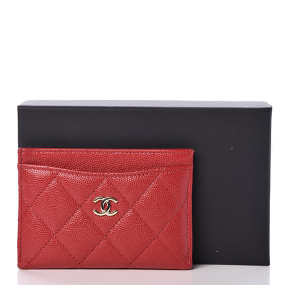 Chanel Caviar Quilted Card Holder Red 13 of 13