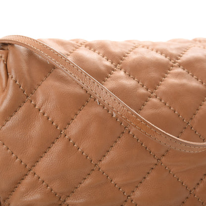 Chanel Calfskin Quilted Jumbo Retro Chain Accordion Flap Dark Beige 12 of 18
