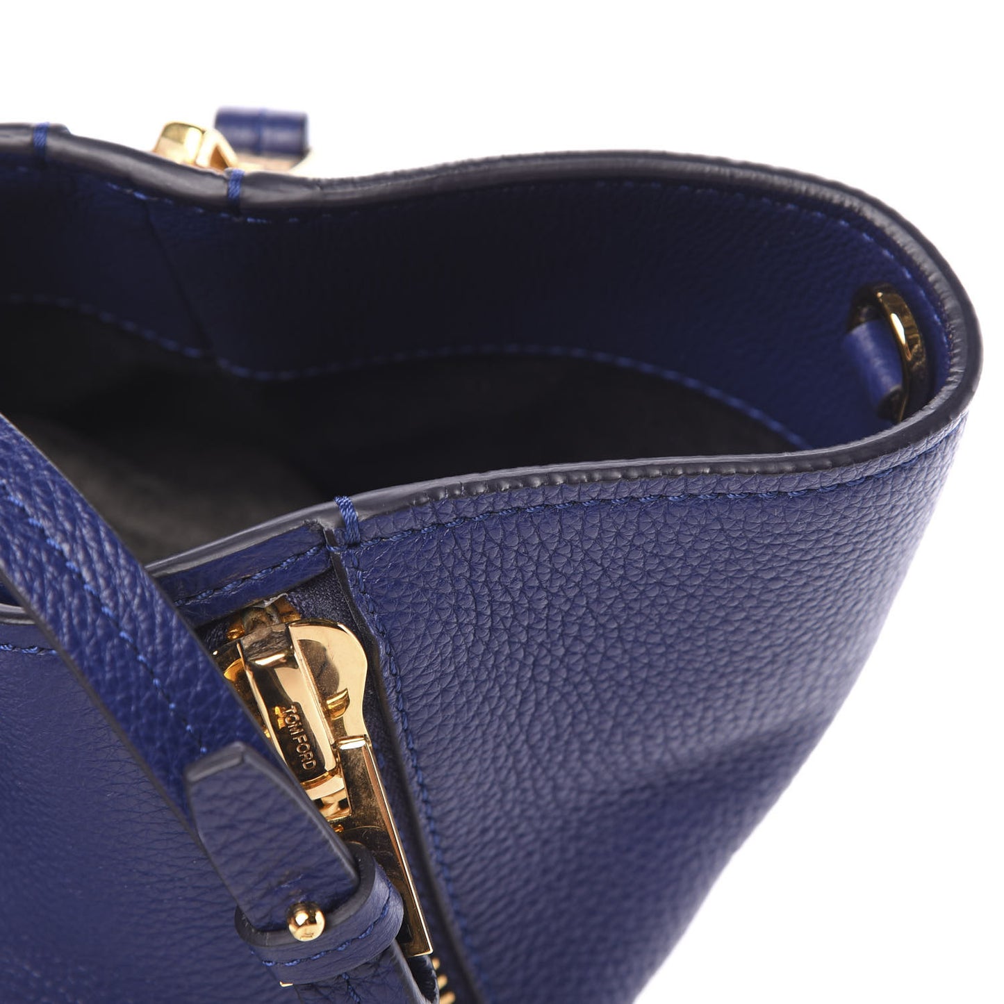 Grained Calfskin Sedgwick Medium Zipper Tote Cobalt