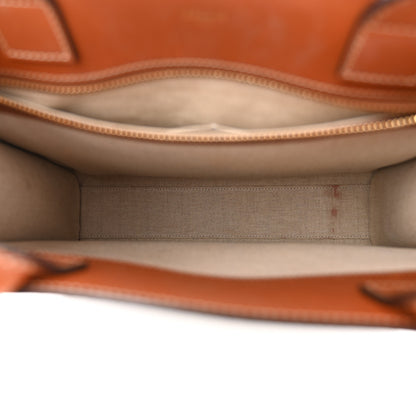 Celine Maillon Triomphe Canvas Calfskin Small Vertical Cabas Navy Tan 5 of 11