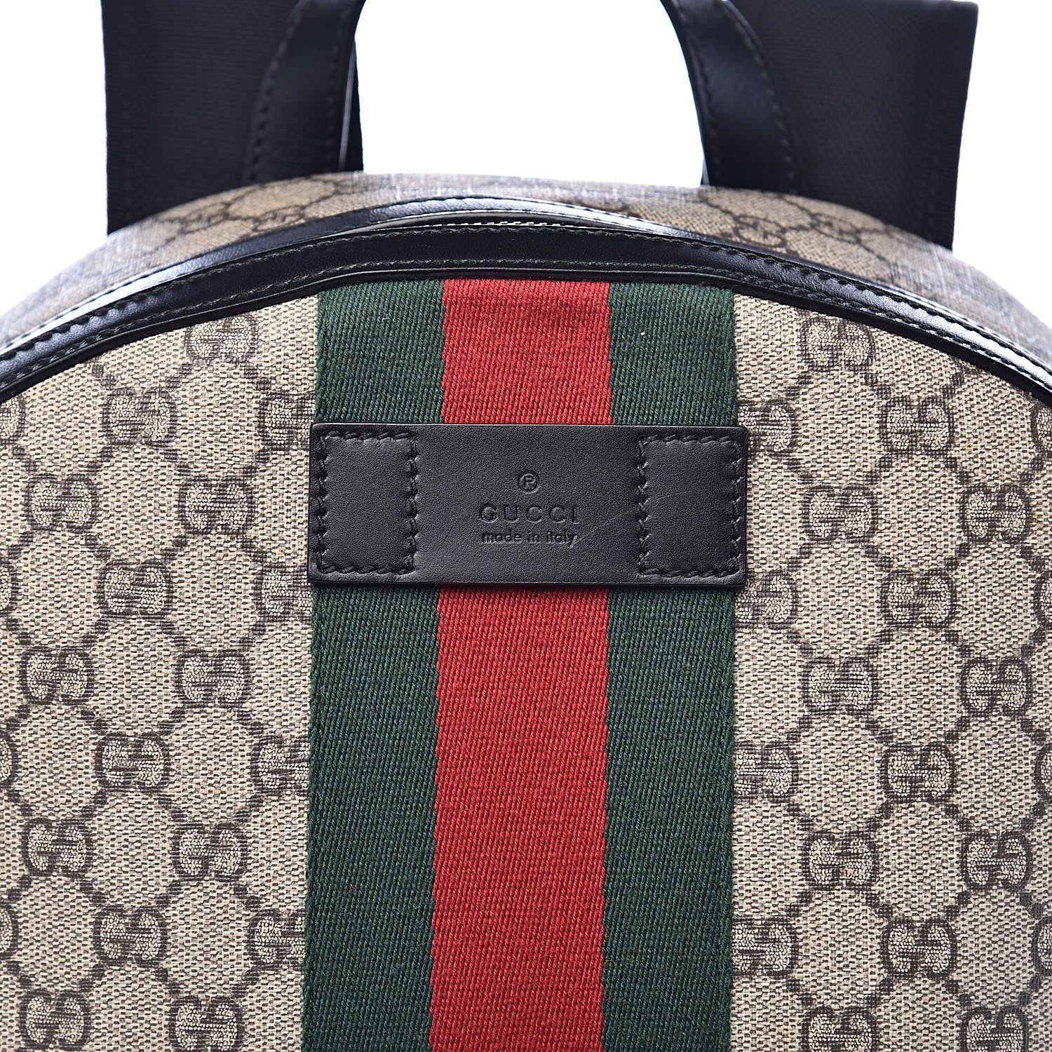 Gucci GG Supreme Monogram Web Dome Backpack Black 10 of 10