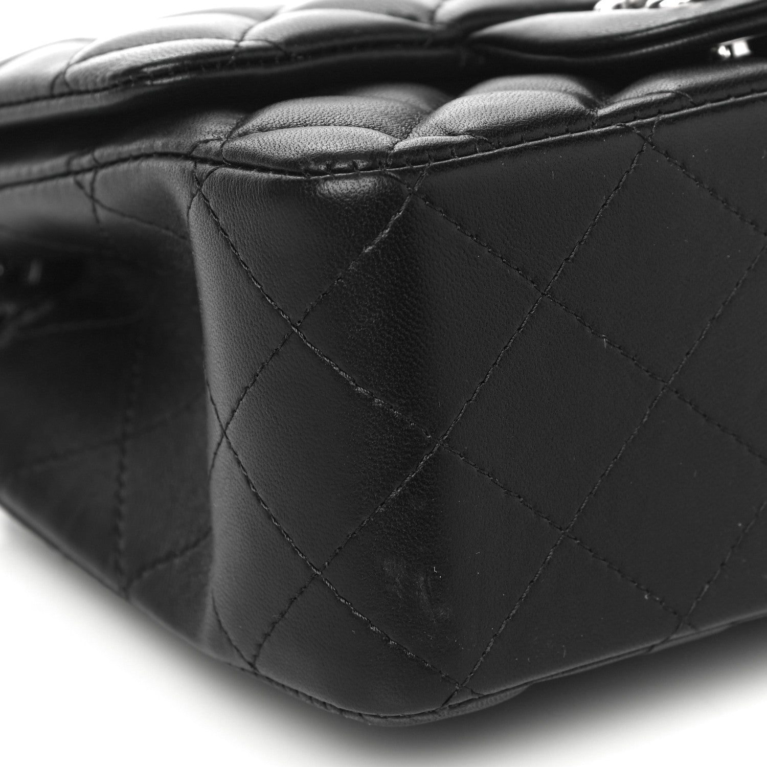 Chanel Lambskin Quilted Mini Square Flap Black 9 of 10