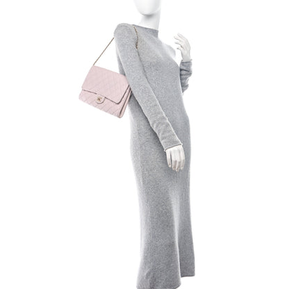 Chanel Lambskin Quilted Clutch with Chain Flap Light Pink 2 of 11