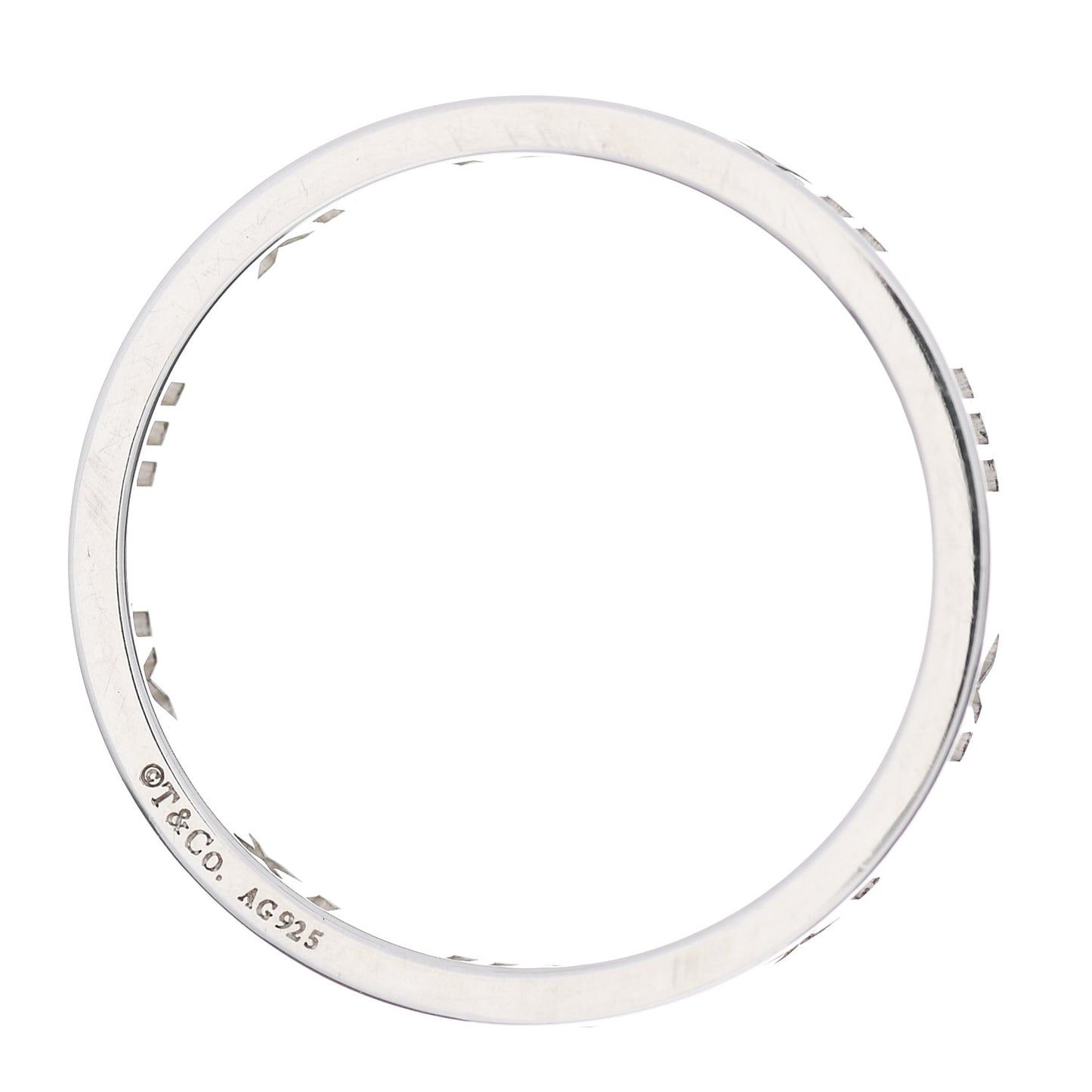 Sterling Silver Narrow Atlas Pierced Ring 58 8.25