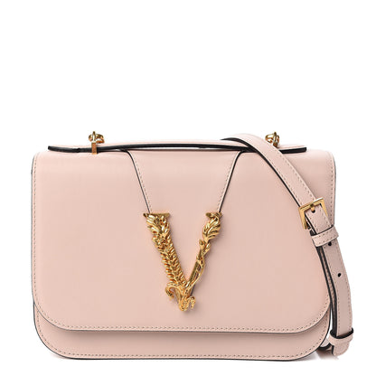 Versace Vitello Barocco Virtus Top Handle Shoulder Bag Pink 1 of 9