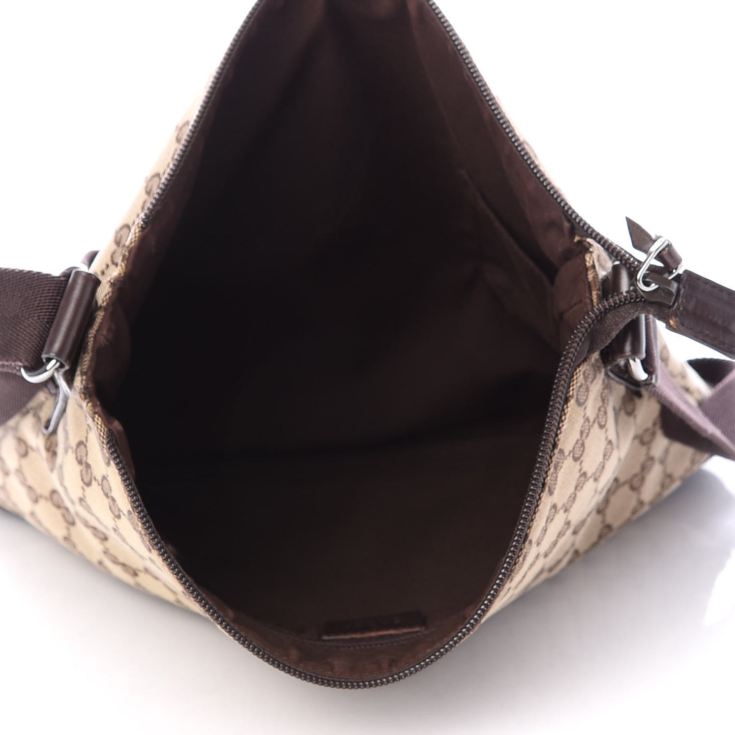 Monogram Calfskin Perforated Medium Flat Messenger Bag Dark Brown