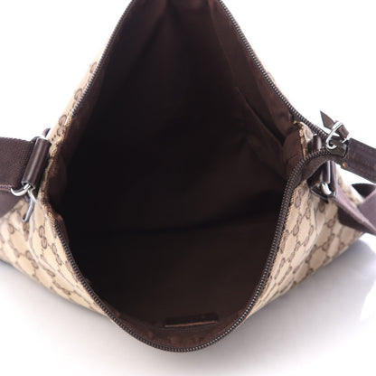 Gucci Monogram Calfskin Perforated Medium Flat Messenger Bag Dark Brown 5 of 11