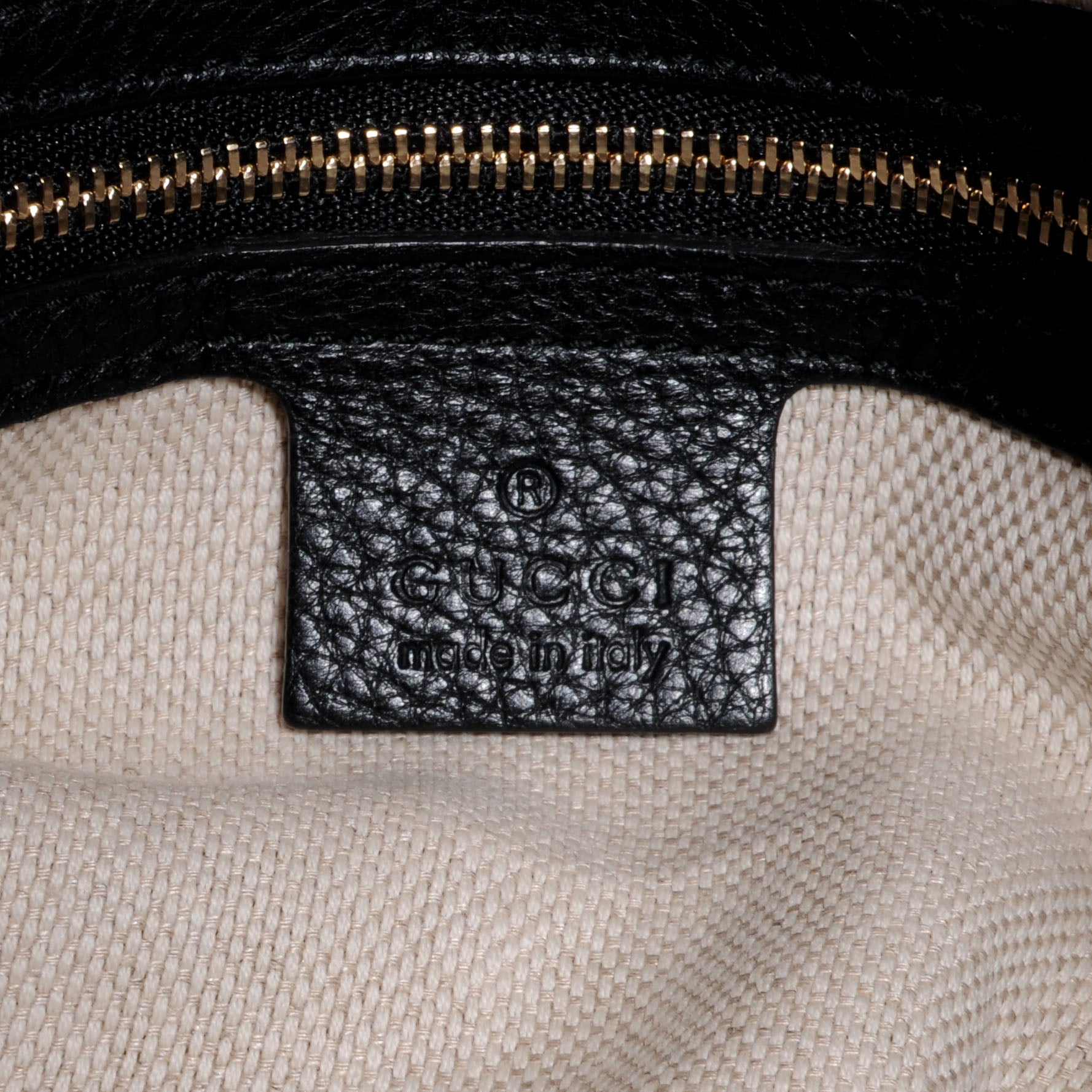Gucci Pebbled Calfskin Medium Soho Chain Shoulder Bag Black 6 of 7
