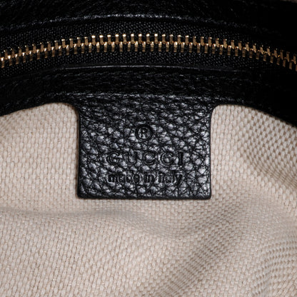Gucci Pebbled Calfskin Medium Soho Chain Shoulder Bag Black 6 of 7