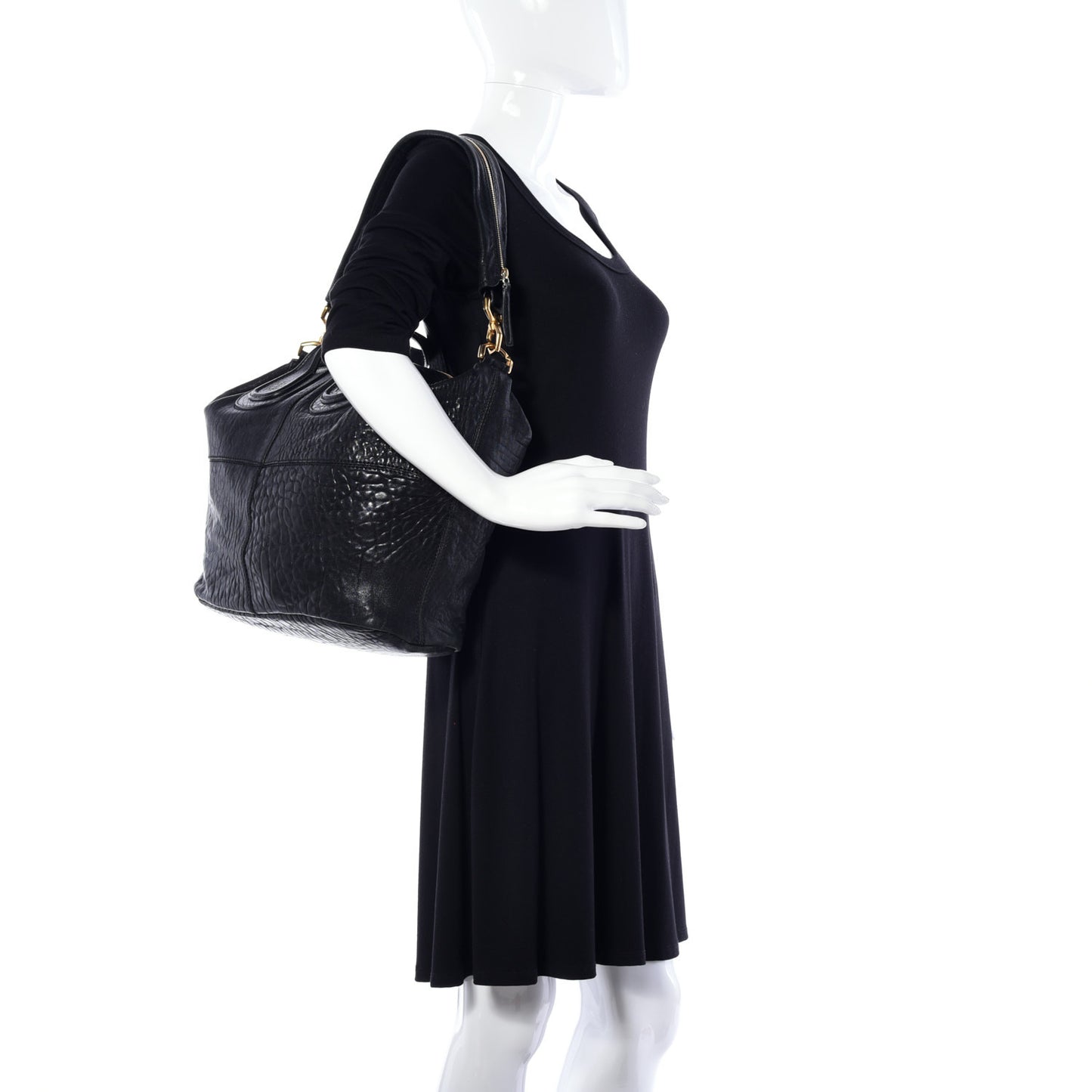 Pebbled Sheepskin Medium Nightingale Black