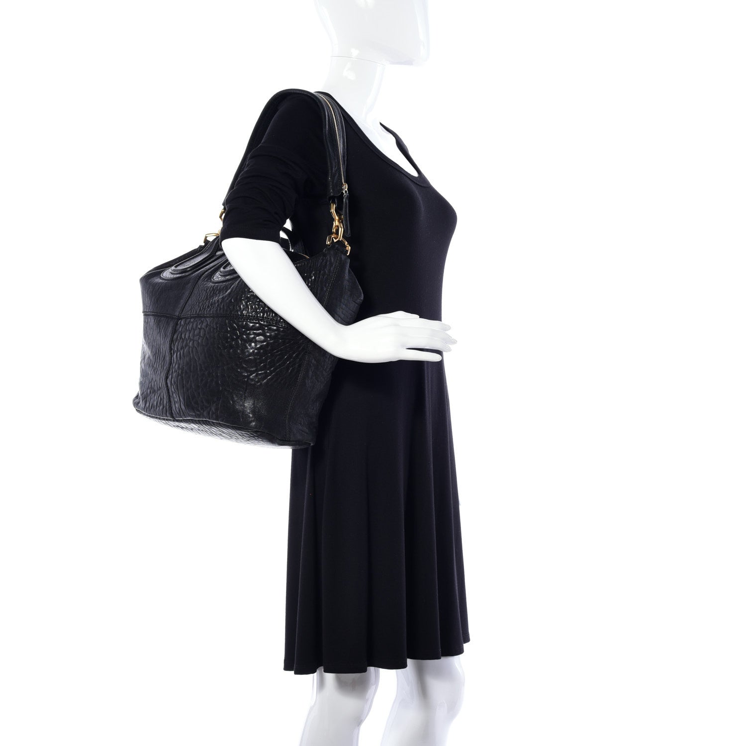 Givenchy Pebbled Sheepskin Medium Nightingale Black 2 of 9