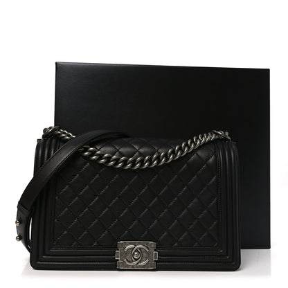 Chanel Calfskin Quilted New Medium Boy Flap Black 11 of 11