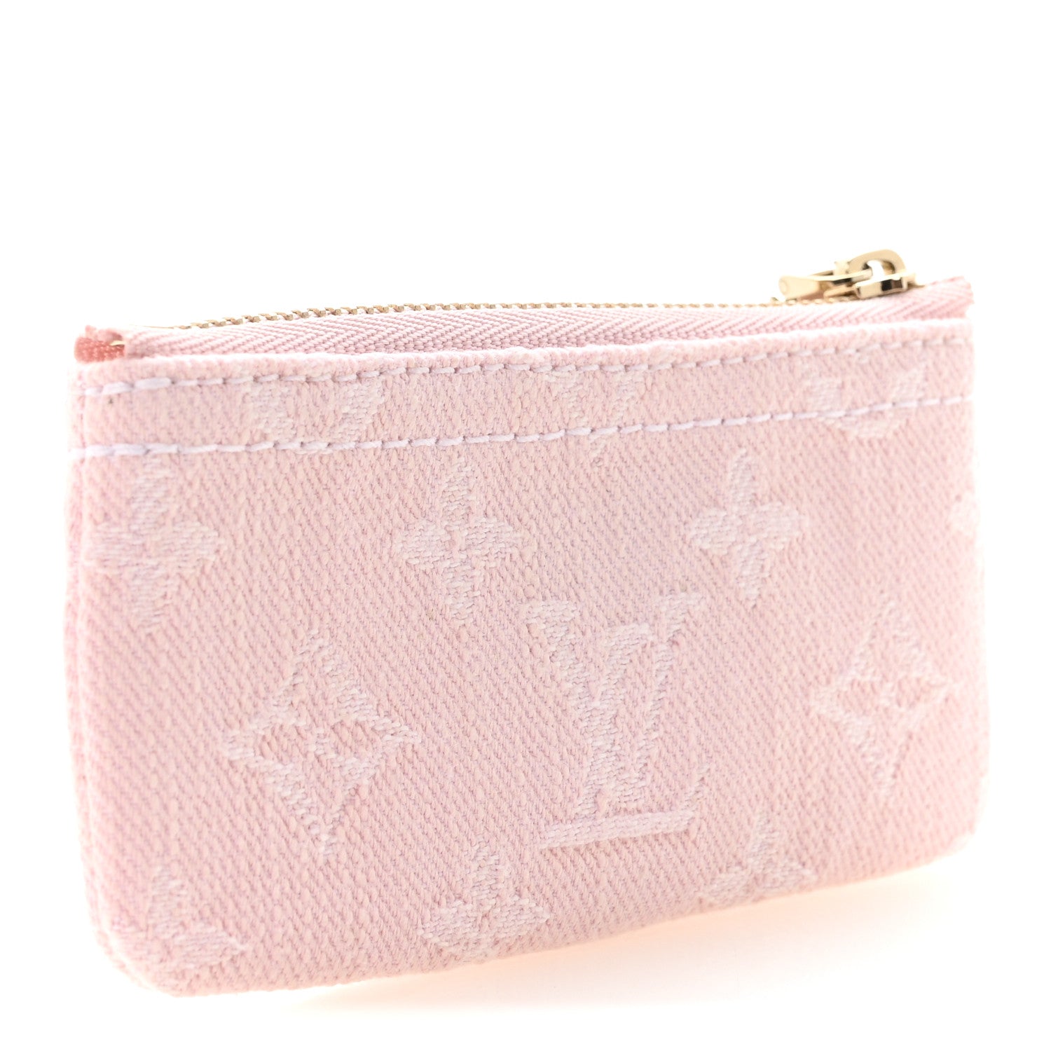 Louis Vuitton Monogram Denim Key Pouch Washed Pink 3 of 7