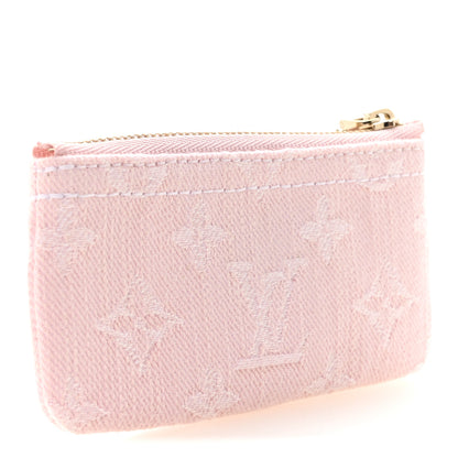Louis Vuitton Monogram Denim Key Pouch Washed Pink 3 of 7