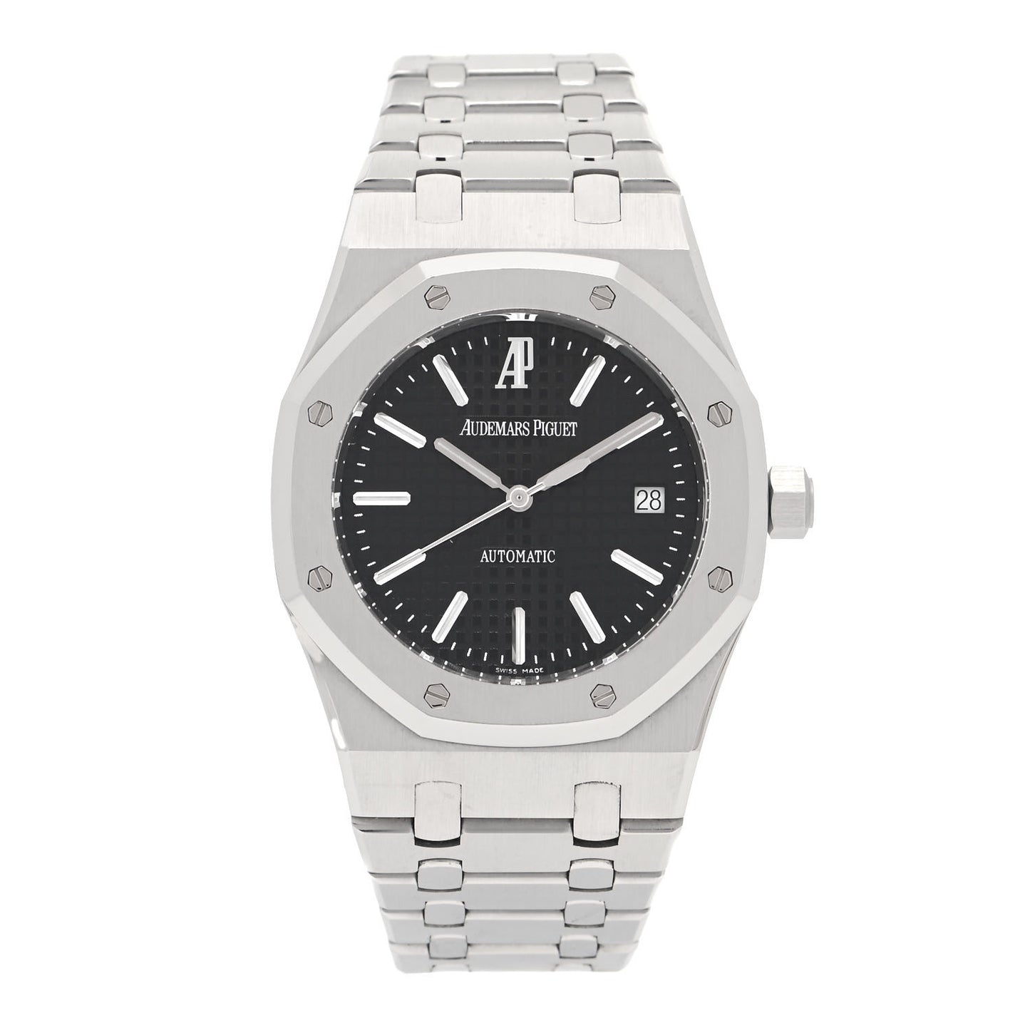Stainless Steel 39mm Royal Oak Automatic Watch Black 15300ST