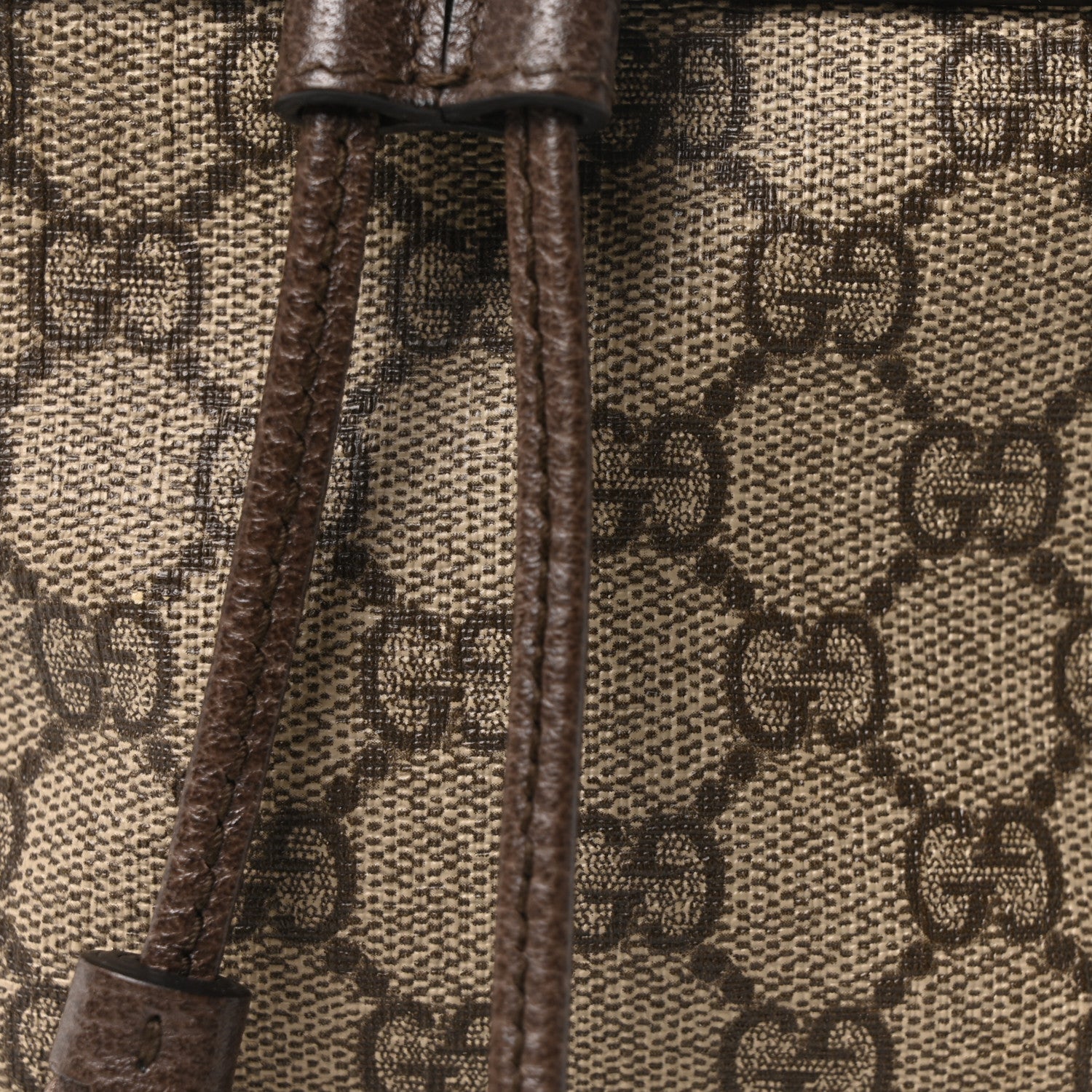 Gucci GG Supreme Monogram Web Mini Ophidia Bucket Bag Brown 8 of 10
