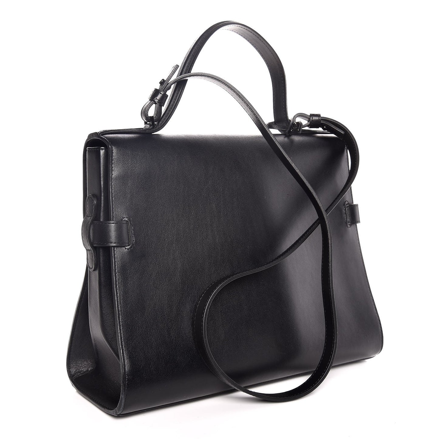 Smooth Calfskin GM Tempete Satchel Black