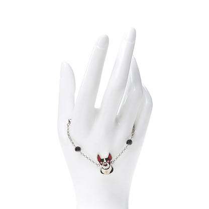 Gucci Sterling Silver Black Spinel Enamel Orso Bracelet 2 of 6