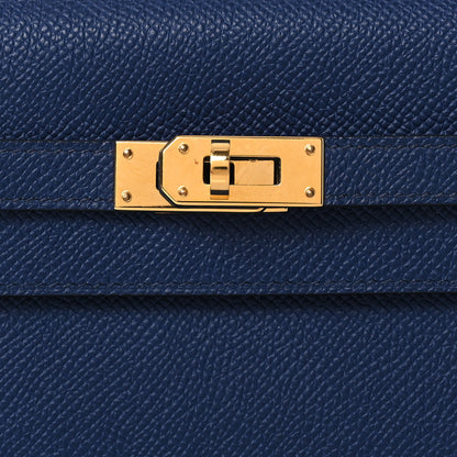 Hermes Epsom Kelly Wallet To Go Bleu Glacier Bleu Saphir 7 of 12