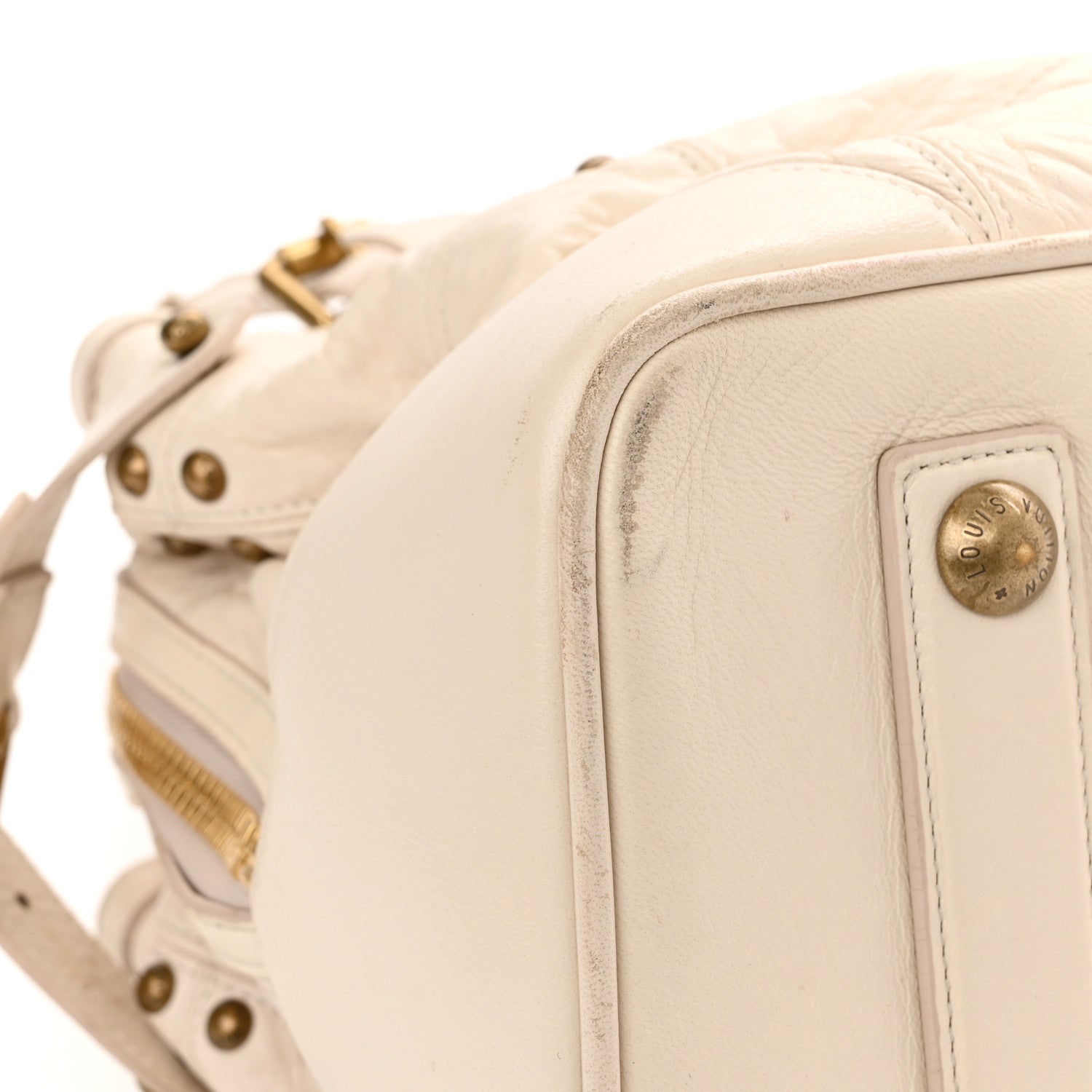 Louis Vuitton Lambskin Riveting White 9 of 18