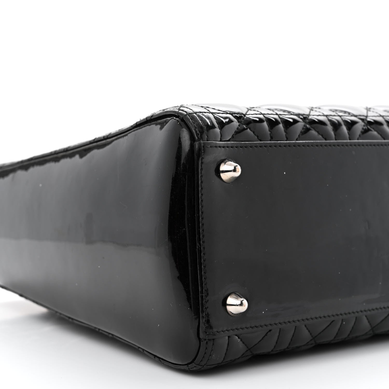 Christian Dior Patent Cannage Large Lady Dior Black 9 of 14