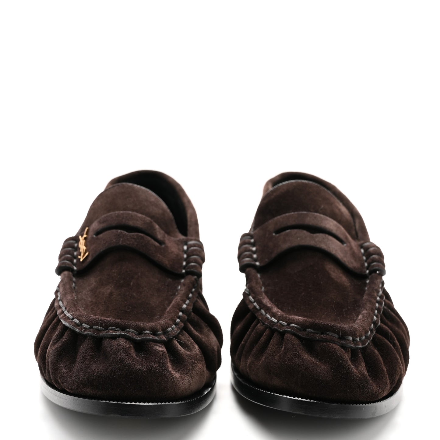 Suede Le Loafer 15 Penny Slippers 36.5 Dark Chocolate