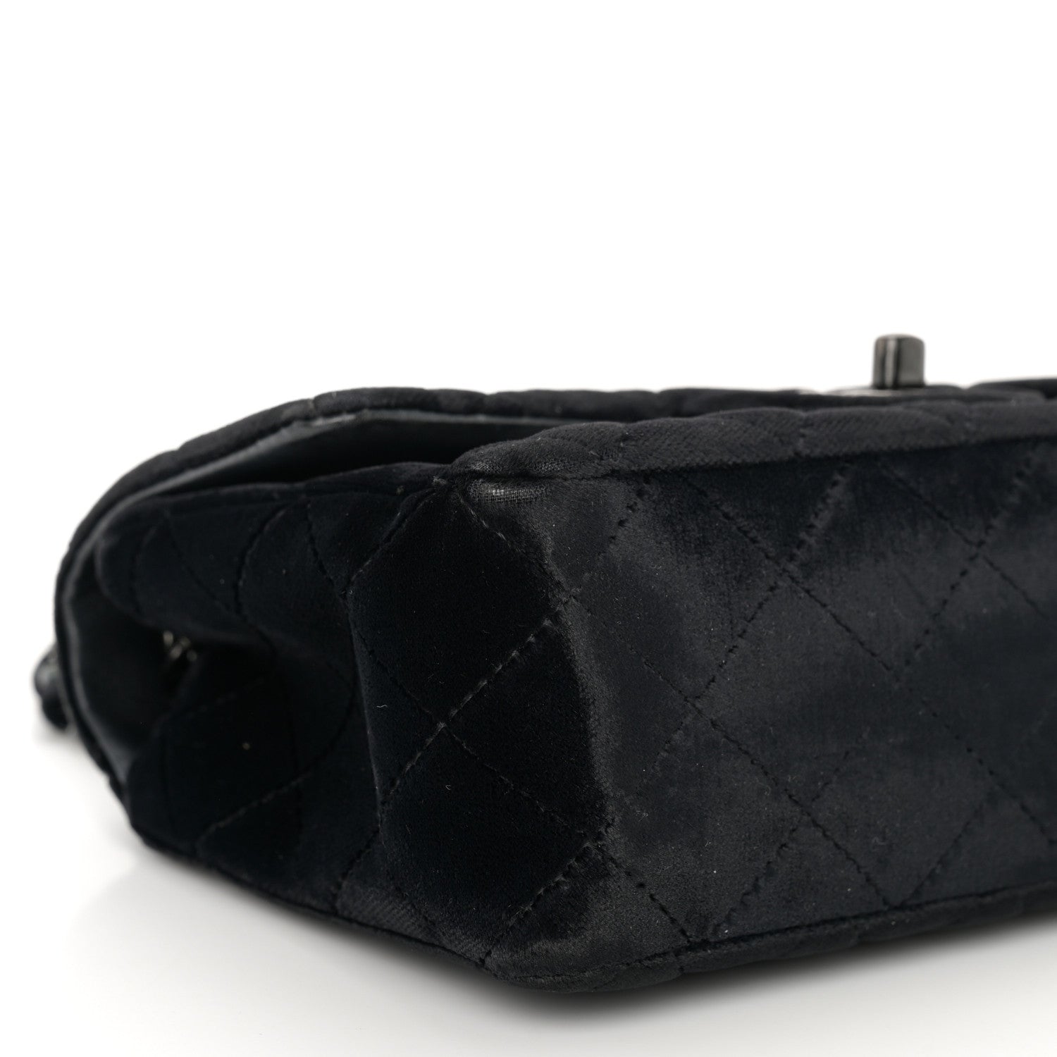 Chanel Velvet Quilted Mini Rectangular Flap So Black 9 of 11