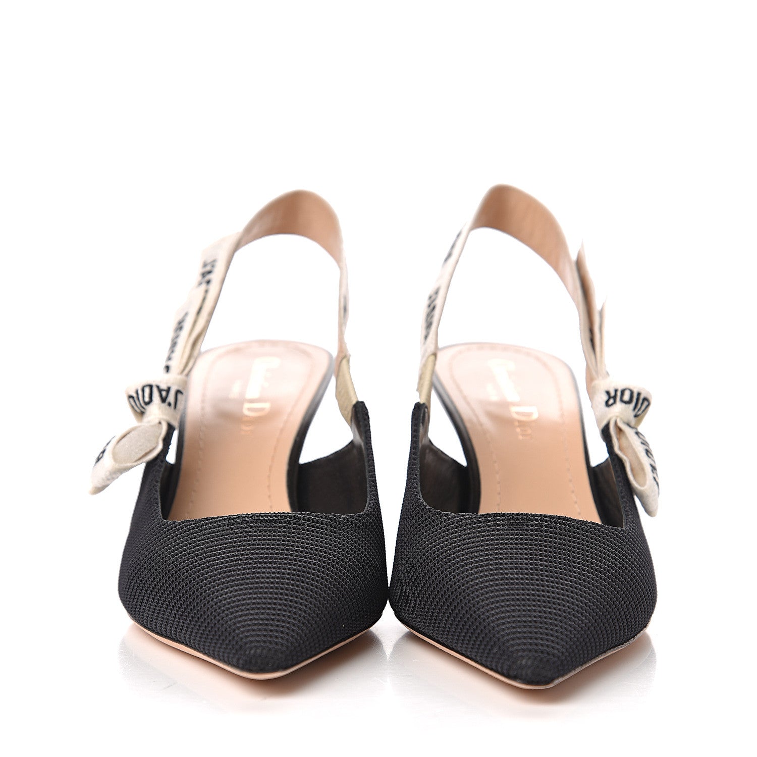 Christian Dior Technical Canvas Ribbon J Adior Slingback 65mm Pumps 38 Black 2 of 11