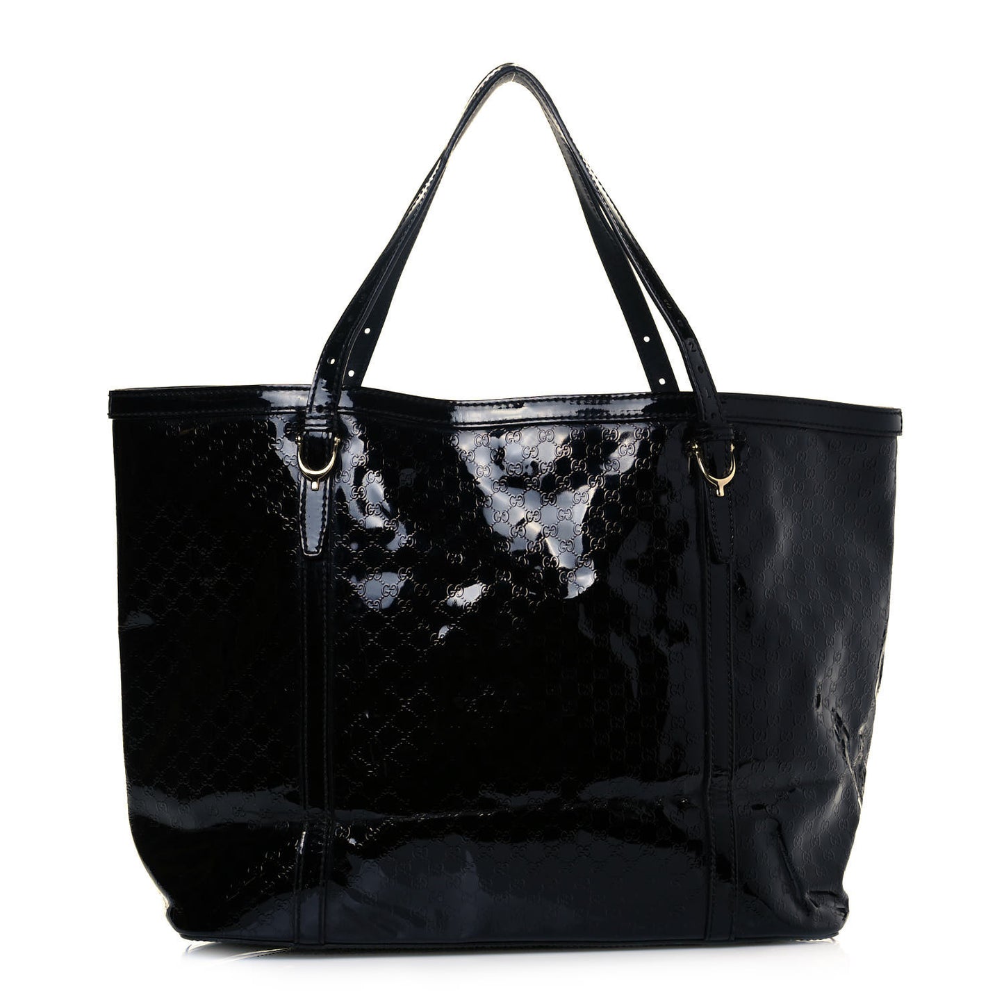 Patent Microguccissima Medium Nice Tote Black