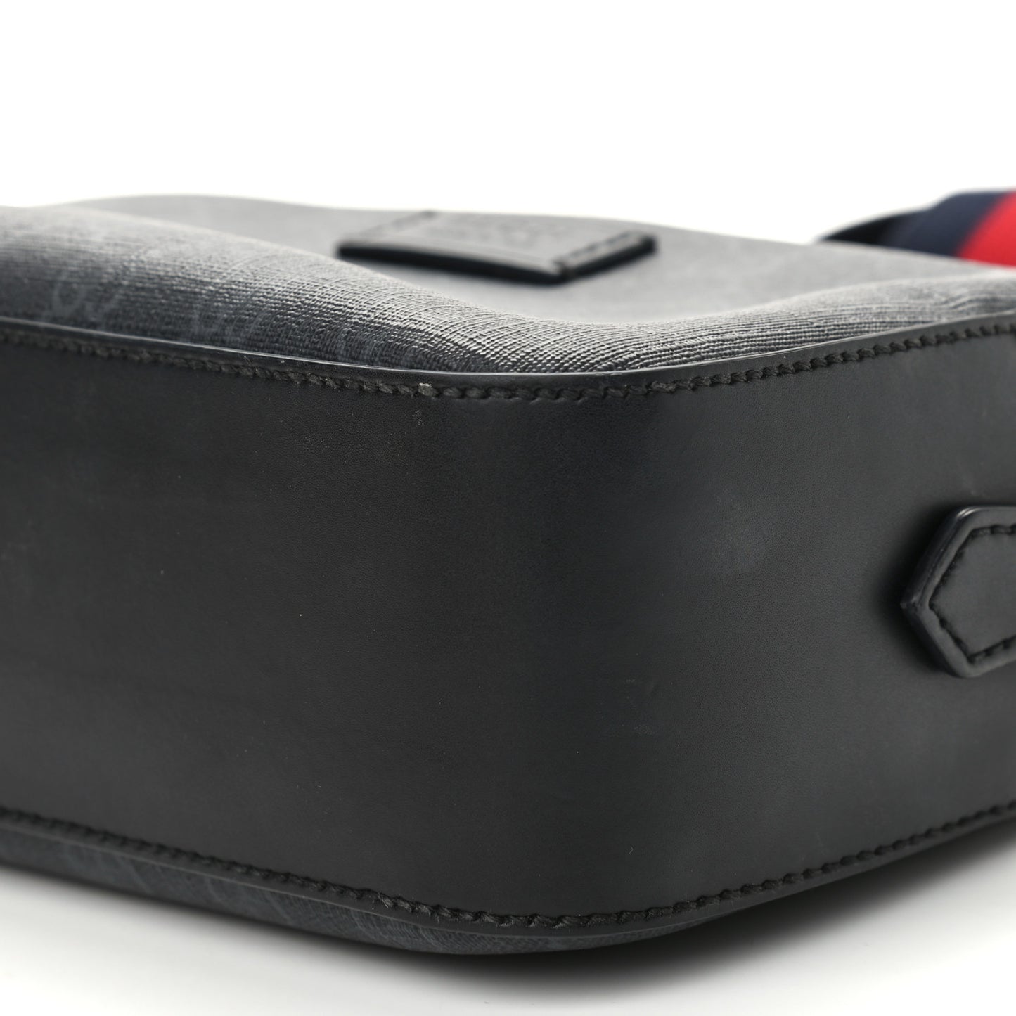 GG Supreme Monogram Web Shoulder Bag Black Grey
