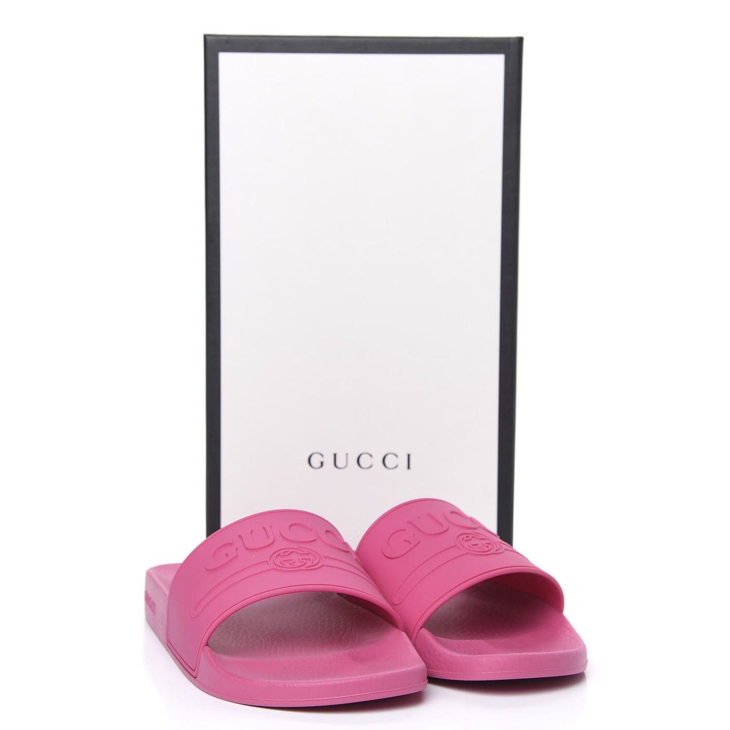 Rubber Logo Stamped Mens Slide Sandals 10 Fuchsia