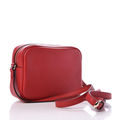 Gucci Pebbled Calfskin Small Soho Disco Bag Tabasco Red 3 of 7